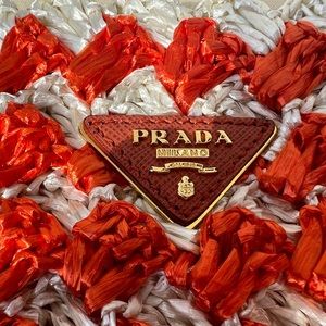 Prada woven clutch or pouch